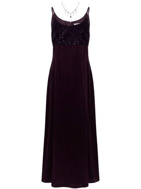 Women's Maxi Dress in Deep Purple